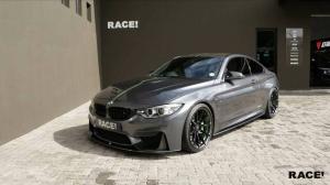 BMW M4 Coupe Gloss Black by RACE! on Vorsteiner Wheels (V-FF 102) 2017 года